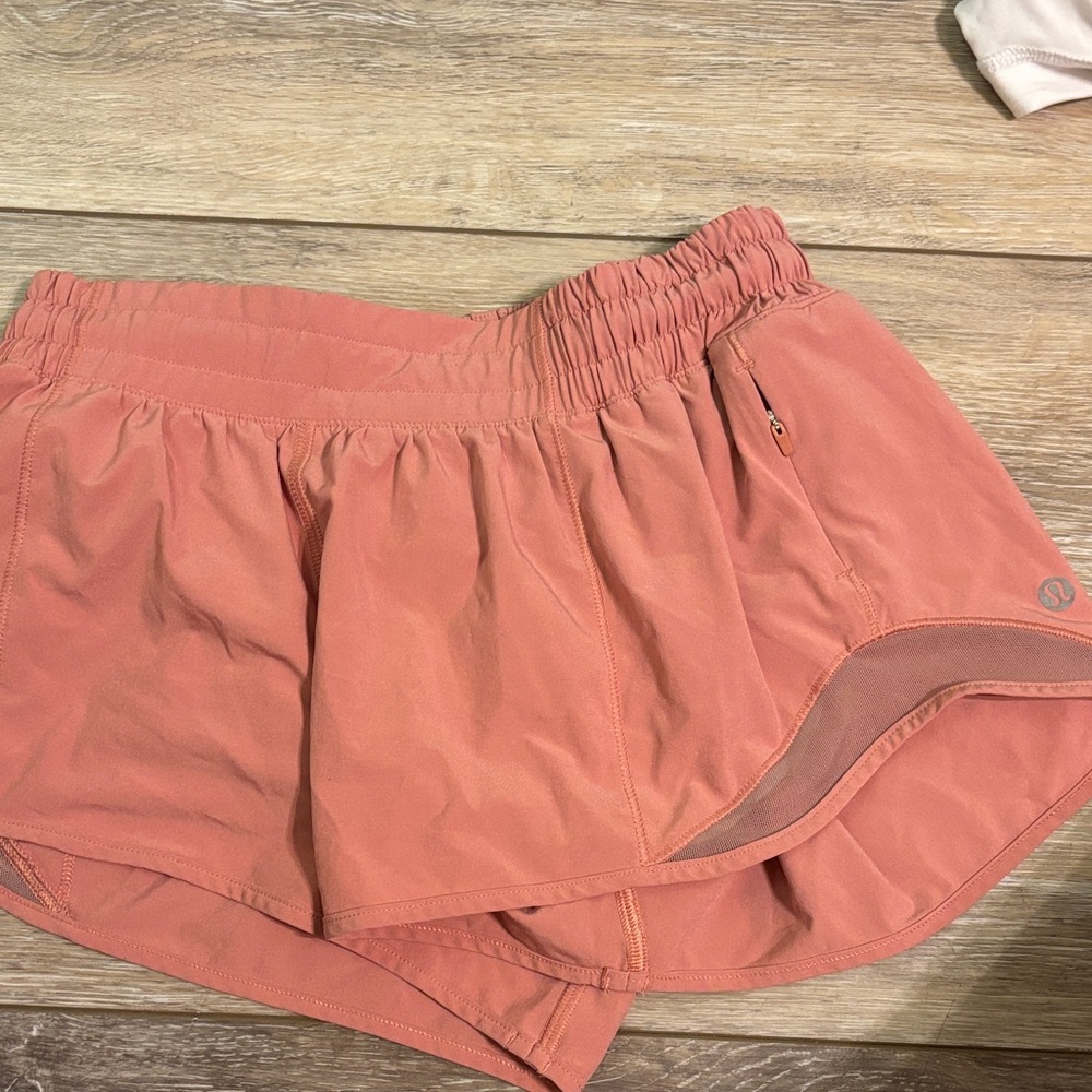 Womens Coral Athletic Running Shorts